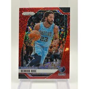 2024-25 Panini Prizm Derrick Rose Red Sparkle Prizm Refractor SP Grizzlies